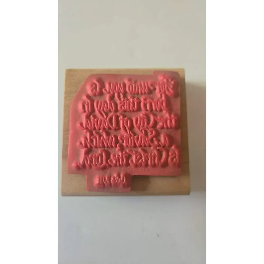 D.O.T.S. For Unto you is Born this Day in the City of David... wood rubber stamp
